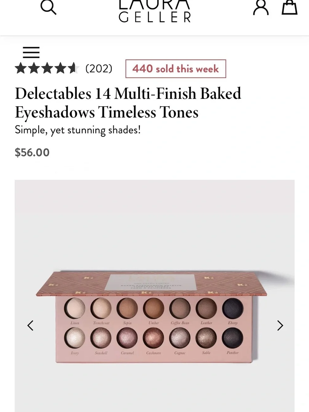 NEW Laura Geller Baked Eyeshadow Palette